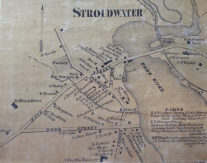 Map of Stroudwater, Maine ca 1865