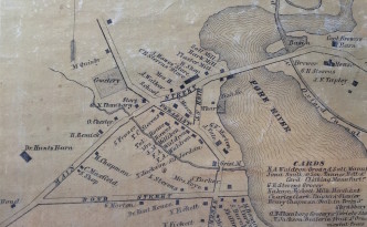 Map of Stroudwater, Maine ca 1865