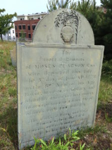 Moses Pearson, 1697 - 1778. Eastern Cemetery, Portland, Maine.