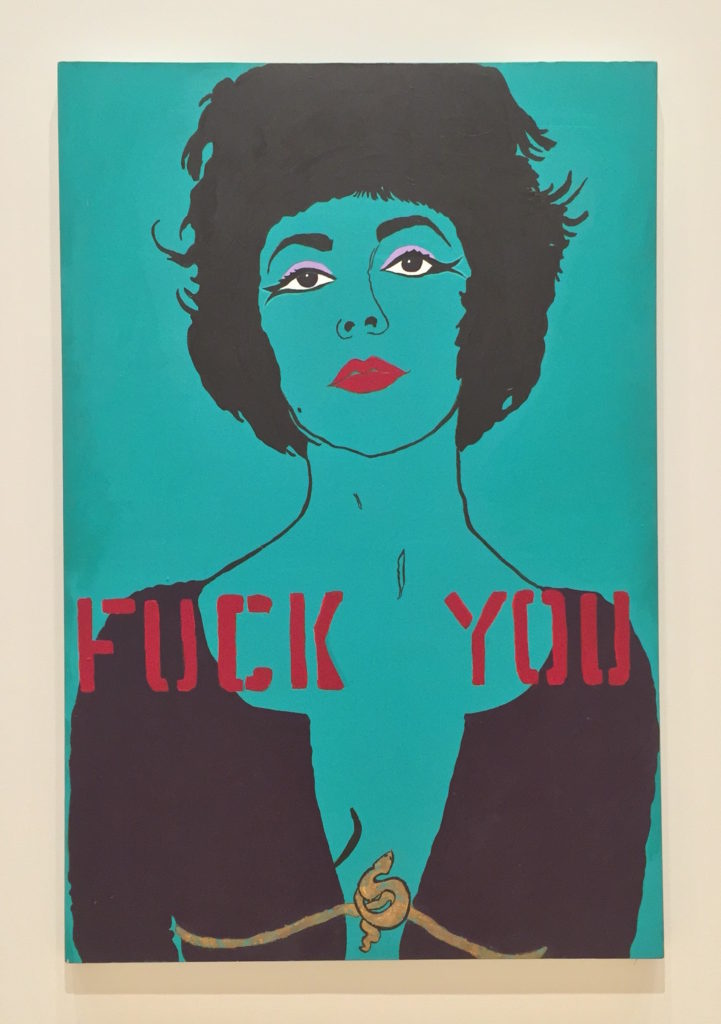 Fuck You: The Liz Taylor Series. Kathe Burkhart, 1984. Art Institute of Chicago.