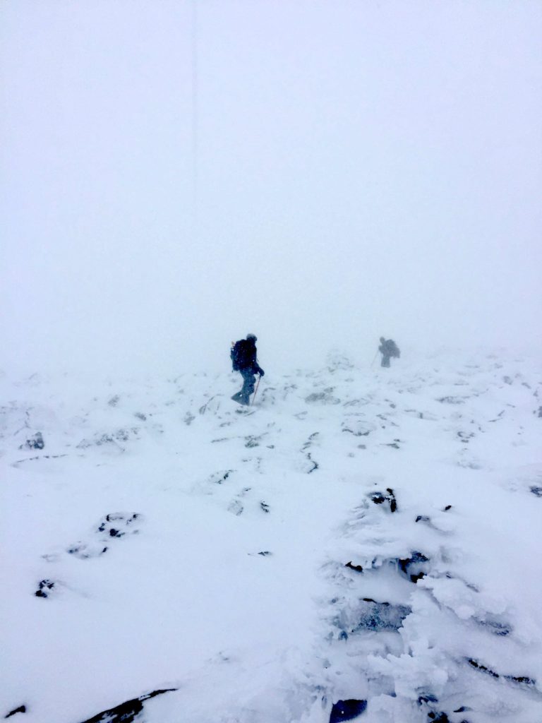 Visibility was limited as we headed toward the summit