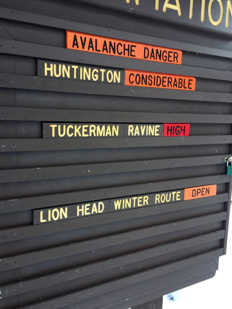Avalanche danger! We'll take Lion Head route instead!