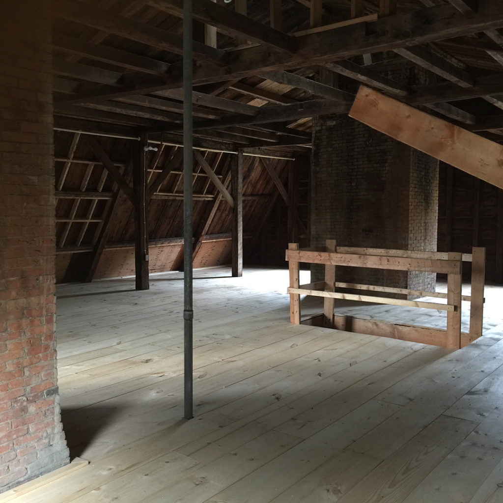 Attic is emptied, ready for floor finishing #thisoldhouse #workinprogress #stroudwater #maine #goteamE